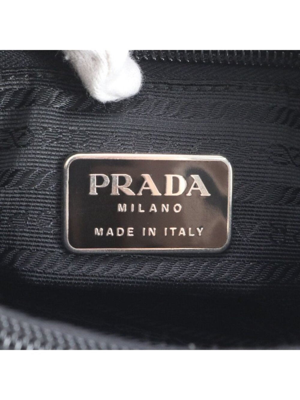 ★SOLD★ Prada Tessuto Nylon Triangle Logo Tote Shoulder Hand Black - Picture 9 of 9